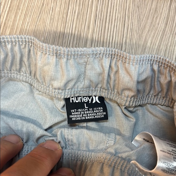 Hurley Gray Athletic Shorts with Elastic Waistband kids large 12-13 years - Picture 3 of 4